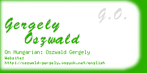 gergely oszwald business card